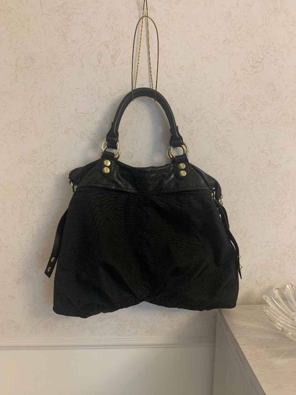 Steve Madden Black Hobo Bag with Shoulder Strap